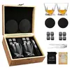 Conjunto Popular de Copos de Whisky do Fabricante 2 Copos 8 Pedras Caixa de Madeira Pedra de Gelo de Granito Conjunto Vários Copos de Vinho
