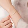 Pulsera de flores de plata esterlina para niñas, nicho de lujo ligero 2023, nueva pulsera, regalo de San Valentín para novia