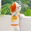 Conjunto de Roupas para Cachorros Primavera e Verão, Coleira Peitoral Divertida com Tema de Frutas para Cães Pequenos e Médios, Roupa Fina de Duas Pernas para Pets