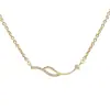 Colar Europeu e Americano de Anéis Transfronteiriços para Mulheres, Design de Nicho, Zircônia Exquisita, Corrente de Clavícula de Luxo Leve, Colar Elegante e de Alta Gama