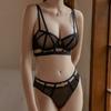 23 novo anel de aço sexy alça de inverno atualização superior fina inferior grossa sutiã contraste cor mama modelagem roupa interior terno