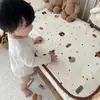 Lençóis para berço feitos de algodão puro, colchas de algodão para bebês e crianças pequenas, colchas de algodão patchwork para beliches e tapetes de creche