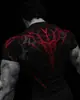 Breathedivinity Marca de Moda Americana Camiseta de Fitness para Hombre Deportiva de Secado Rápido Transpirable Alta Elasticidad Compresión Manga Corta