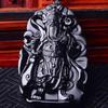 Colgante de Obsidiana Auspicioso Ruyi Guanyin Buda Colgante de Pixiu Negro Jade Jade Regalo de Conferencia Jadeíta