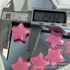2023 novo flash fino gelo através de pó de rosa estrela de cinco pontas 24mm diy feito à mão vale beleza amor feijões ao redor do pequeno cartão série japonesa