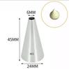 1M6 Bolo de dente decorando biscoito rosa assando DIY ferramenta média 304 aço inoxidável decoração boca média