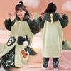 Bata de Invierno para Niños 2025 Terciopelo Niños Pijama Grueso Jacquard Set Pijamas de Dibujos Animados Terciopelo Corto Niños Grandes Set