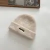 Gorro de Punto de Moda Estilo Coreano para Niños, Gorro de Invierno Cálido de Color Sólido de Moda para Niños y Niñas