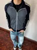 Sudadera Cardigan Pesada con Cremallera para Hombres y Mujeres, Moderna de Corte Holgado, para Otoño e Invierno, Cuello Alto, Manga Larga, Deportiva Versátil, Chaqueta de Pareja