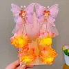Pasador Grande de Mariposa con Flores de Seda Florales, Pin Lateral, Polilla Fluttering tipo Hada, Dulce Accesorio de Cabello de Princesa, Tocado Estilo Antiguo Hanfu
