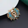 Aleación Chapado Color Conservante Hueco Doble Fénix Nube Cerradura Estilo Antiguo Hanfu Cheongsam Collar Círculo del Palacio Accesorios de Collar