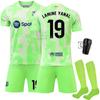 2425 Barcelona 2 uniforme de fútbol visitante 9 levan 19 yamal 20 olmo nueva camiseta verde fluorescente