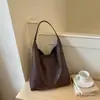 Bolsa Tote com Padrão Trançado 2026 Outono Inicial Nova Tendência Estilo Ins Grande Capacidade Bolsa de Ombro para o Trabalho Cor Sólida Bolsa de Mão