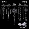 Novo Conjunto de Pingentes de Floco de Neve de Gelo para Bar de Gelo Pingente Transparente de Picador de Gelo Decoração de Árvore de Natal Pingente