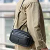 Bolsa transversal de ombro horizontal, de alta qualidade, estilosa, multifuncional, casual, de grande capacidade, para uso externo, de negócios, para o dia a dia, para homens