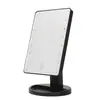 Espejo de Maquillaje LED de Venta Caliente Transfronterizo Rotación de 360 Grados Pantalla Táctil Espejo de Tocador de Escritorio Espejo Iluminado Portátil Doble Fuente de Alimentación