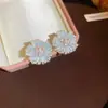 Brincos de pétalas em pintura a óleo degradê estilo férias na praia, frescos e doces, luxo leve, nicho, brincos de alta qualidade