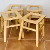 Silla de tocador de madera maciza para ancianos, Taburete de tocador de madera para mujeres embarazadas, Silla de inodoro portátil simple para uso en el hogar por ancianos