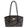 Bolso Tote Simple de Cuadros Nuevo Otoño e Invierno 2025, Bolso de Mano para Compras, Bolso Versátil de Hombro y Cruzado para Viajar al Trabajo, Estilo Relajado