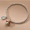 Pulsera Retro Estilo Chino del Dios de la Riqueza con Carácter de Alegría, Joyería de Perlas Ligeras, Joyería Versátil de Nicho Personalizada de Alta Gama para Regalo