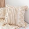 Funda de Almohada Bordada con Borlas y Botones Estilo Bohemio Ins Moda Simple Artesanía Borla Sala de Estar Sofá Habitación de Muestra Almohada