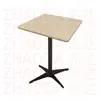 Mesa Cuadrada de Color Nogal para Uso Doméstico, Mesa de Comedor para Uso Comercial, Mesa de Comedor de Madera Maciza para Restaurantes, Mesa de Comedor de Pizarra para Restaurantes de Comida Rápida