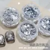 Celebridad de Internet Nuevo Estilo Japonés Plata Estrella de Cuatro Puntas Lentejuela Decoraciones para Uñas Estrella Brillante Hada Parche para Uñas Decoración