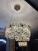 Novo Lustre de Quarto 2025 em Estilo Creme, Design Romântico e Aconchegante de Pétalas, Lustre de Cristal de Sala de Estar de Alta Qualidade