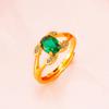 Pulsera de Imitación Oro 18K Lujo Ligero AliExpress Transfronterizo Anillo de Mujer con Gema de Imitación Cadena Dorada Creativa de Cristal Tiburón Clavícula