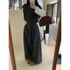 Chaleco de Punto Apilado Retro Francés Pantalones de Pierna Ancha Camisa Interior de Cuello Alto Traje de Moda Nuevo para Mujer Principios de Primavera 2025