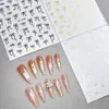 Nova Entrada Luxo Simples Estampagem a Quente Prata Puro Desejo Adesivo para Unhas com Laço 6 Cores Combinam com Tudo Coração de Menina Adesivo Autoadesivo Preto e Branco