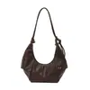 Bolso Retro Estilo Coreano de Empanada para Mujer Moda Perezosa Gran Capacidad Plegado Debajo del Brazo Versión Coreana Bolso de Hombro Simple para Viajes