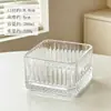 Ins tigela de sorvete retrô tigela quadrada de vidro tigela de sobremesa tigela de frutas tigela de cereal tigela de café da manhã tigela de salada tigela de bolo