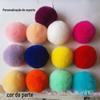 Acessórios de decoração para vestuário atacado de fábrica bola de pelo de coelho Rex 6/7/8cm bola de pelo de coelho chaveiro para celular DIY enfeites