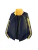 Chaqueta deportiva de dos tonos con cuello alto y cierre de cremallera, chaqueta corta versátil casual nueva de primavera y otoño para hombres y mujeres