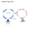 Pulsera de Anime Stitch de Dibujos Animados Encanto Creativo para Mujer de Aleación de Zinc con Perlas Joyería al por Mayor Transfronteriza Novedades para Primavera
