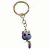 Llavero de moda tipo gato, Colgante de gato lindo, Alto atractivo estético, Accesorio de bolsa macarrón femenino