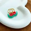 Pendientes Únicos y Exquisitos de Tulipán Fresco para Vacaciones Inspirados en Celebridades Diseño de Nicho Pendientes de Aro Florales para Mujer