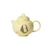 Rinyu Gui Song Perrito Somnoliento Tetera Pequeña de Cerámica Porcelana Blanca de Alta Gama Tetera de Cerámica Pintada a Mano Gongfu Juego de Té para el Hogar Encantador