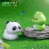 Paisagem em miniatura transfronteiriça apresentando fofos enfeites de panda, crocodilo e lagarta - Enfeites decorativos DIY e acessórios para pendurar