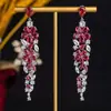 Pendientes largos de cobre con borlas de flores extrañas, joyería de moda europea y americana, pendientes para mujer, explosiones de deseos