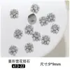 Joias para Nail Art de Zircônia em Formato de Floco de Neve de Diamante, Acessórios de Unha de Diamante em Pilha de Pérolas Artesanais Brilhantes, Diamantes de Decoração de Unha Usáveis Atacado