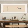 Arte de pared para oficina, Nueva pared de fondo de sala de té, Caligrafía y pintura de flores y pájaros, Mural Zen para sala de estar y comedor, Pintura decorativa en estilo chino
