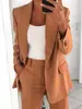 Primavera y Otoño 2026 Estilo Nuevo Moda Europea y Americana Color Sólido Ajuste Delgado Cárdigan Chaqueta Traje de Temperamento Conjunto de Traje para Mujer