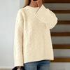 Suéter Tricotado Gola Redonda Outono e Inverno Patchwork de Renda Retrô para Mulheres 2025 Novo Estilo Solto Preguiçoso Roupas Femininas Espesso Estilo de Luxo Leve