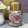 Mini Taza de Bolsillo de Lujo Estilo Chino, Taza Térmica de Acero Inoxidable Pintada de Moda, Alto Valor, Compacta, Portátil para Té