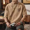 Roupas Masculinas Xintang 2026 Verão Nova Camiseta Manga Curta Pesada com Aspecto Lavado para Homens, Atacado Disponível