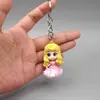 Llavero Creativo de Sirena Cenicienta Rapunzel para Coche Accesorios para Bolsos Colgante Muñeca Regalo