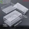 Caixa Plástica PS Plana, Caixa de Embalagem Transparente Retangular, Caixa de Cristal Moldada por Injeção com Tampa e Base, Caixa Universal para Armazenamento de Presentes