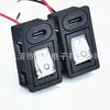 Socket hembra tipo C alámbrico con interruptor basculante y luz indicadora integrados, interruptor síncrono: enciende la luz para activar la energía, apaga la luz para desactivar la energía